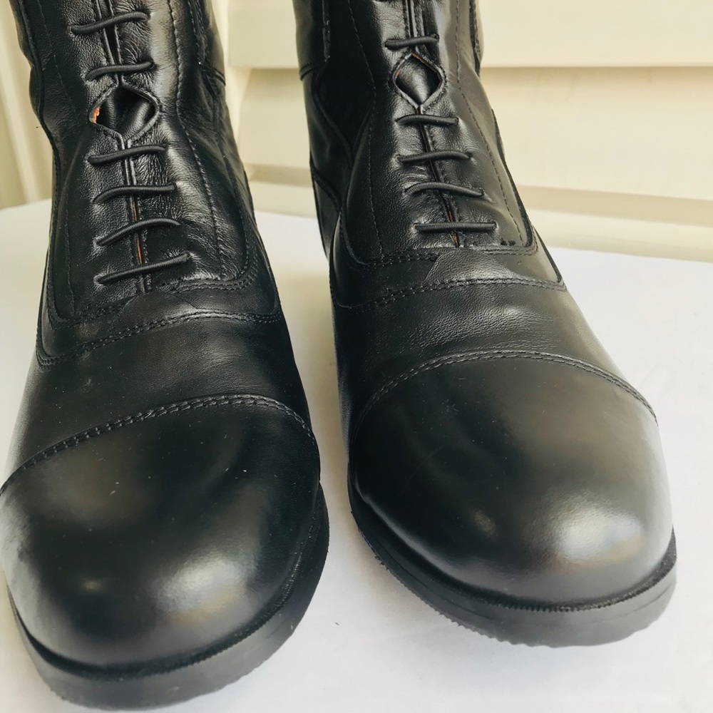 Black Equestrian Horse Riding English Tall Field Boots 38W (Womens Size 8). - Picture 3 of 16